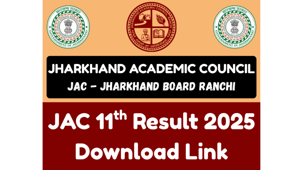 JAC 11th Result 2025 Link & jacresults.com 11th Marksheet PDF